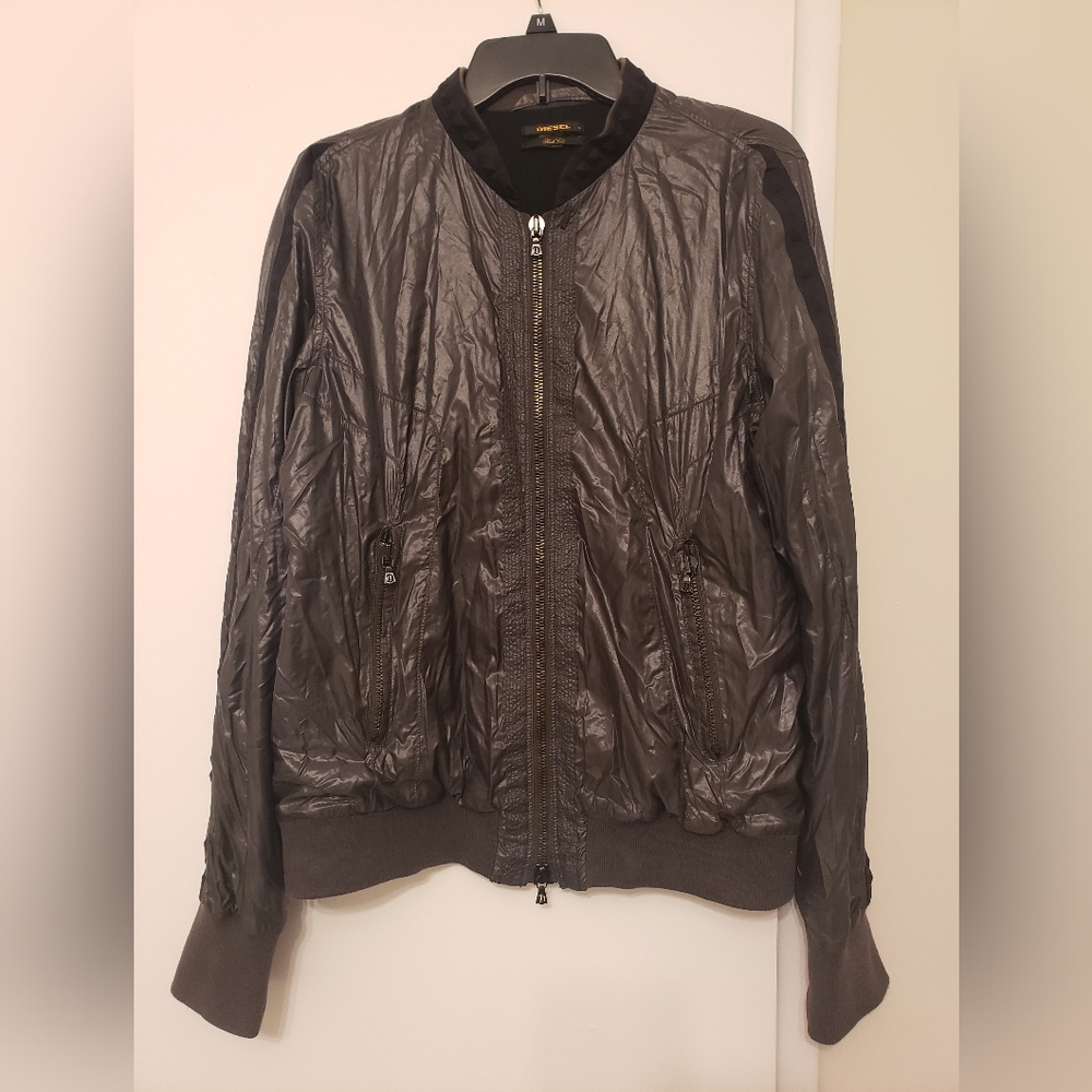 Diesel Black Gold Graphite and Black Jacket Sz L - Picture 2 of 13